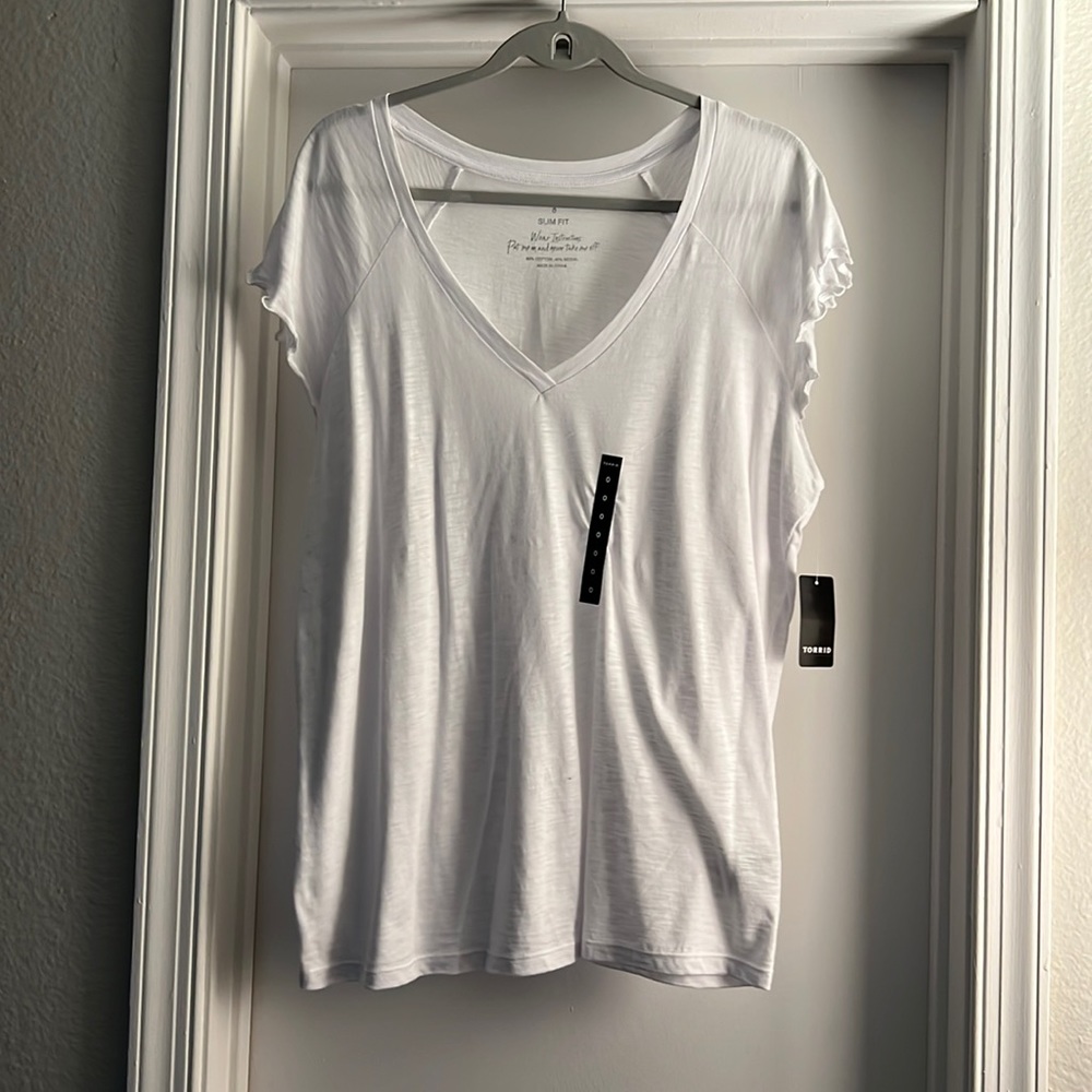 White slim fit top